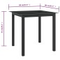 vidaXL Mesa de jardín de aluminio y vidrio negro 80x80x74 cm vidaXL Mesa de jardín de aluminio y vidrio negro 80x80x74 cm