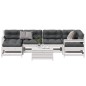 vidaXL Set muebles jardín 7 pzas con cojines madera maciza pino blanco vidaXL Set muebles jardín 7 pzas con cojines madera maciza pino blanco
