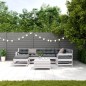 vidaXL Set muebles jardín 7 pzas con cojines madera maciza pino blanco vidaXL Set muebles jardín 7 pzas con cojines madera maciza pino blanco