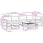 vidaXL Set muebles jardín 7 pzas con cojines madera maciza pino blanco vidaXL Set muebles jardín 7 pzas con cojines madera maciza pino blanco