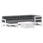 vidaXL Set muebles jardín 7 pzas con cojines madera maciza pino blanco vidaXL Set muebles jardín 7 pzas con cojines madera maciza pino blanco