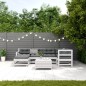 vidaXL Set muebles jardín 7 pzas con cojines madera maciza pino blanco vidaXL Set muebles jardín 7 pzas con cojines madera maciza pino blanco