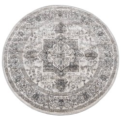 vidaXL Alfombra de interior/exterior diseño vintage ARBIZU Ø 120 cm