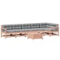 vidaXL Juego de muebles jardín 7 pzas y cojines madera abeto Douglas vidaXL Juego de muebles jardín 7 pzas y cojines madera abeto Douglas