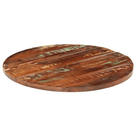 vidaXL Tablero de mesa redondo madera maciza reciclada Ø 80x2,5 cm