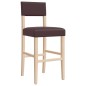 vidaXL Taburetes altos 2 uds madera maciza de caucho y cuero sintético vidaXL Taburetes altos 2 uds madera maciza de caucho y cuero sintético