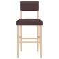 vidaXL Taburetes altos 2 uds madera maciza de caucho y cuero sintético vidaXL Taburetes altos 2 uds madera maciza de caucho y cuero sintético