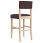 vidaXL Taburetes altos 2 uds madera maciza de caucho y cuero sintético vidaXL Taburetes altos 2 uds madera maciza de caucho y cuero sintético