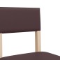 vidaXL Taburetes altos 2 uds madera maciza de caucho y cuero sintético vidaXL Taburetes altos 2 uds madera maciza de caucho y cuero sintético