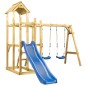 vidaXL Torre de juegos de madera de pino impregnada 285x120x226,5 cm vidaXL Torre de juegos de madera de pino impregnada 285x120x226,5 cm