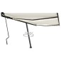 vidaXL Toldo manual retráctil con LED crema 400x300 cm vidaXL Toldo manual retráctil con LED crema 400x300 cm