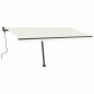 vidaXL Toldo manual retráctil con LED crema 400x300 cm vidaXL Toldo manual retráctil con LED crema 400x300 cm