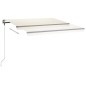 vidaXL Toldo manual retráctil con LED crema 400x300 cm vidaXL Toldo manual retráctil con LED crema 400x300 cm