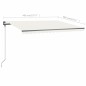 vidaXL Toldo manual retráctil con LED crema 400x300 cm vidaXL Toldo manual retráctil con LED crema 400x300 cm