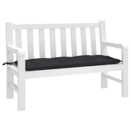 vidaXL Cojín de banco de jardín tela Oxford negro 120x50x7 cm