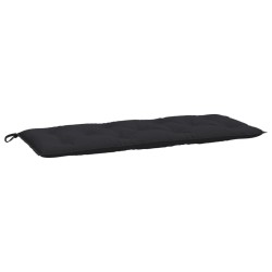 vidaXL Cojín de banco de jardín tela Oxford negro 120x50x7 cm