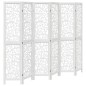vidaXL Biombo separador de 6 paneles madera maciza Paulownia blanco vidaXL Biombo separador de 6 paneles madera maciza Paulownia blanco