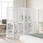 vidaXL Biombo separador de 6 paneles madera maciza Paulownia blanco vidaXL Biombo separador de 6 paneles madera maciza Paulownia blanco