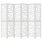 vidaXL Biombo separador de 6 paneles madera maciza Paulownia blanco vidaXL Biombo separador de 6 paneles madera maciza Paulownia blanco