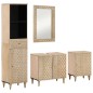 vidaXL Conjunto de muebles de baño 4 piezas madera maciza de mango vidaXL Conjunto de muebles de baño 4 piezas madera maciza de mango