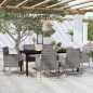 vidaXL Juego de comedor de jardín 7 piezas gris antracita vidaXL Juego de comedor de jardín 7 piezas gris antracita