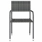 vidaXL Juego de comedor para jardín 9 piezas gris vidaXL Juego de comedor para jardín 9 piezas gris