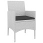 vidaXL Set comedor de jardín 7 pzas y cojines ratán sintético y vidrio vidaXL Set comedor de jardín 7 pzas y cojines ratán sintético y vidrio