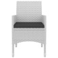 vidaXL Set comedor de jardín 7 pzas y cojines ratán sintético y vidrio vidaXL Set comedor de jardín 7 pzas y cojines ratán sintético y vidrio