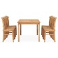 vidaXL Juego de comedor para jardín 7 piezas madera maciza de teca vidaXL Juego de comedor para jardín 7 piezas madera maciza de teca