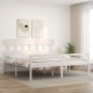 vidaXL Cama personas mayores cabecero madera maciza blanco 200x200 cm vidaXL Cama personas mayores cabecero madera maciza blanco 200x200 cm