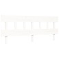 vidaXL Cama personas mayores cabecero madera maciza blanco 200x200 cm vidaXL Cama personas mayores cabecero madera maciza blanco 200x200 cm