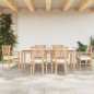 vidaXL Juego de comedor de jardín 7 piezas madera maciza de teca vidaXL Juego de comedor de jardín 7 piezas madera maciza de teca