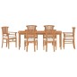 vidaXL Juego de comedor de jardín 7 piezas madera maciza de teca vidaXL Juego de comedor de jardín 7 piezas madera maciza de teca