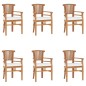vidaXL Juego de comedor de jardín 7 piezas madera maciza de teca vidaXL Juego de comedor de jardín 7 piezas madera maciza de teca