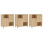 vidaXL Aparadores 3 uds madera contrachapada color roble sonoma vidaXL Aparadores 3 uds madera contrachapada color roble sonoma