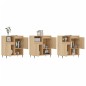 vidaXL Aparadores 3 uds madera contrachapada color roble sonoma vidaXL Aparadores 3 uds madera contrachapada color roble sonoma