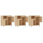vidaXL Aparadores 3 uds madera contrachapada color roble sonoma vidaXL Aparadores 3 uds madera contrachapada color roble sonoma