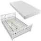 vidaXL Cama con colchón de madera de pino maciza 140x200 cm vidaXL Cama con colchón de madera de pino maciza 140x200 cm