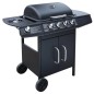 vidaXL Barbacoa grill de gas 4+1 quemadores negra vidaXL Barbacoa grill de gas 4+1 quemadores negra