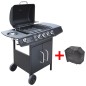 vidaXL Barbacoa grill de gas 4+1 quemadores negra vidaXL Barbacoa grill de gas 4+1 quemadores negra