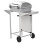 vidaXL Barbacoa portátil de gas con 2 zonas plateada acero inoxidable vidaXL Barbacoa portátil de gas con 2 zonas plateada acero inoxidable
