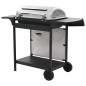 vidaXL Barbacoa portátil de gas con 6 zonas plateada acero inoxidable vidaXL Barbacoa portátil de gas con 6 zonas plateada acero inoxidable