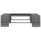 vidaXL Juego muebles de jardín 8 pzas y cojines ratán sintético gris