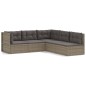 vidaXL Set de muebles de jardín 5 pzas y cojines ratán sintético gris vidaXL Set de muebles de jardín 5 pzas y cojines ratán sintético gris