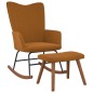 vidaXL Silla mecedora con reposapiés terciopelo marrón vidaXL Silla mecedora con reposapiés terciopelo marrón