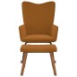 vidaXL Silla mecedora con reposapiés terciopelo marrón vidaXL Silla mecedora con reposapiés terciopelo marrón