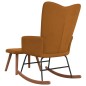 vidaXL Silla mecedora con reposapiés terciopelo marrón vidaXL Silla mecedora con reposapiés terciopelo marrón