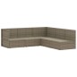 vidaXL Set de muebles de jardín 5 pzas y cojines ratán sintético gris vidaXL Set de muebles de jardín 5 pzas y cojines ratán sintético gris