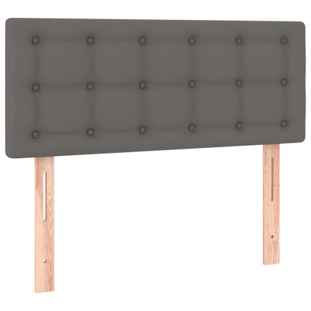 vidaXL Cabecero de cuero sintético gris 100x5x78/88 cm