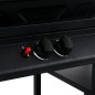 vidaXL Barbacoa portátil de gas con mesita de 3 estantes negro vidaXL Barbacoa portátil de gas con mesita de 3 estantes negro